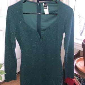 Hunter Green Windsor Sparkly Party Dress